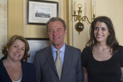 Corinne Mentzelopoulos, Paul Pontallier, Alexandra Mentzelopoulos, Château Margaux: Keen to bring the younger generation on at Chateau Margaux, Corinne Mentelopoulos introduced winemaker Paul Pontallier&amp;#039;s son, Thibault, at the tasting, and her daughter Alexandra. Pontallier described Château Margaux as a 100-year wine and its second wine, Pavillon Rouge, as the best ever. Amazingly, Château Margaux, 90% cabernet sauvignon, 7% merlot and 1.5% each cabernet franc and petit verdot, is only 13.5% alcohol. Barrel samples tasted at the château were wonderfully complete and elegant, Pavillon Rouge too.